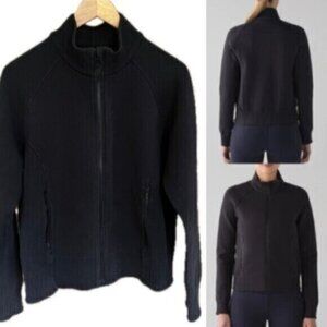 LULULEMON - Black NTS  Spacer Cotton Blend Full Zip Jacket - Women's Siz…